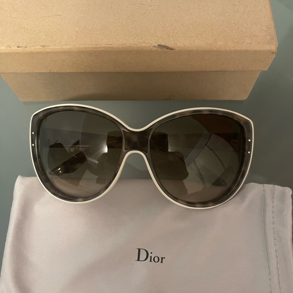 Authentic Christian Dior sunglasses in white color